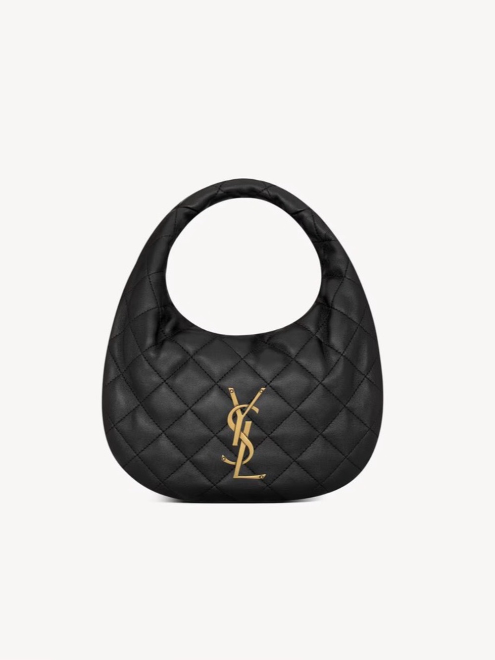 Saint Laurent Black Icarino in Quilted Nappa Lambskin